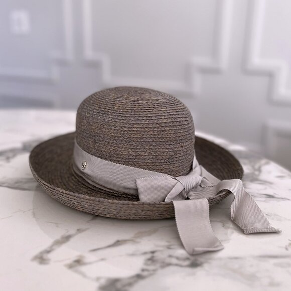 NWT - Helen Kaminski Newport SB Raffia Hat - Eclipse Melange👒 - Picture 2 of 8
